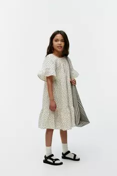 Платье из хлопкового муслина Arket, белый