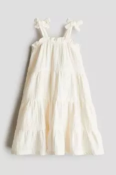 Платье из хлопкового муслина H&M, белый