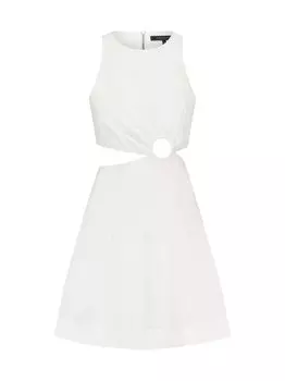 Платье из хлопкового поплина BCBGMAXAZRIA, белый