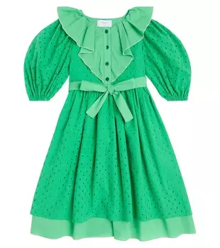 Платье из хлопкового сирсакера Delta Paade Mode, зеленый