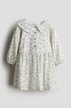 Платье из хлопкового сирсакера H&M, белый