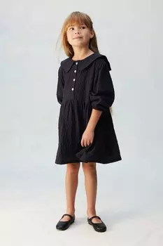 Платье из хлопкового сирсакера H&M, серый