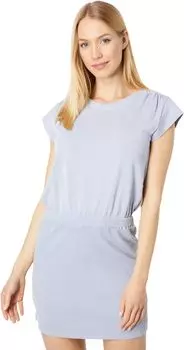 Платье из хлопкового трикотажа Akela с юбкой в рубчик Splendid, цвет Twilight