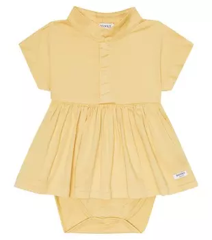 Платье из хлопкового твила baby bizau Donsje, желтый
