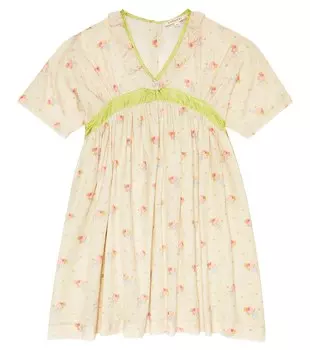 Платье из хлопковой вуали с цветочным принтом Asparagus Caramel, разноцветный