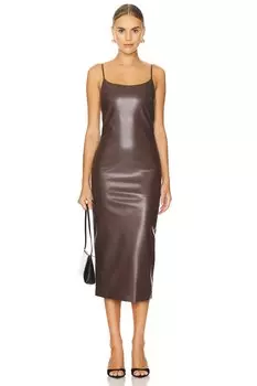 Платье из искусственной кожи helena Bardot, коричневый