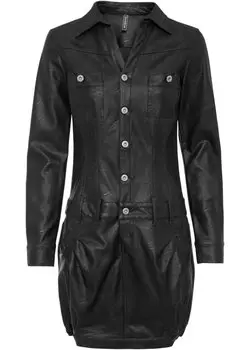 Платье из искусственной кожи Rainbow, черный