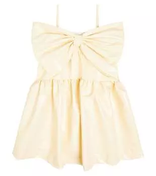 Платье из искусственной кожи с рюшами Caroline Bosmans, желтый