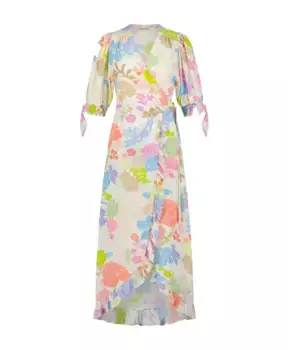 Платье из карибского ситца с рюшами Fabienne Chapot, мультиколор