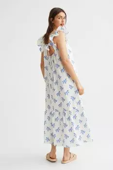 Платье из коры H&amp;M, кремовый/маленькие цветы