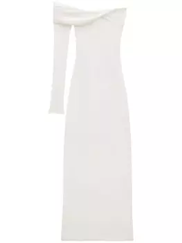 Платье из крепа Courrges из эластичного джерси, белый
