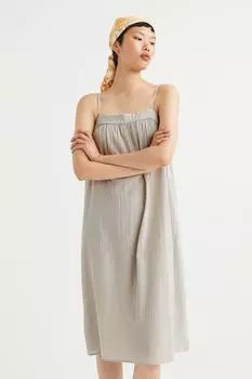 Платье из крепа H&M, ярко-зеленый шалфей