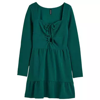 Платье из крепа H&M, темно-зеленый