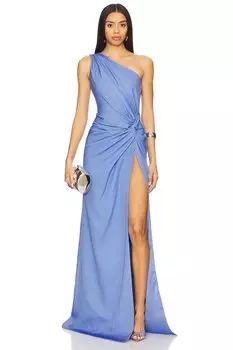 Платье из крепа Helene Sau Lee, blue lavender