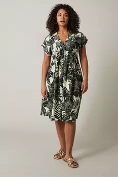 Платье из крепа из джерси Evans, бежевый