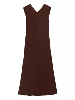 Платье из крепа Prada, коричневый