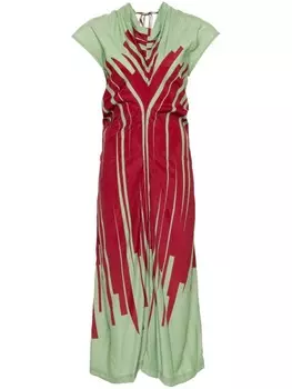 Платье из крепа с абстрактным узором colville, зеленый