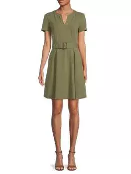 Платье из крепа с аквалангом и поясом Karl Lagerfeld Paris Moss