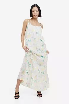 Платье из крепа с кружевными бретелями H&M