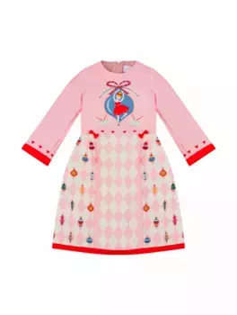 Платье из крепа с принтом Eirene, розовый