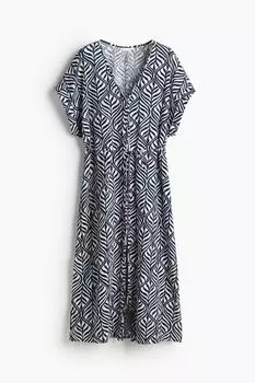 Платье из крепа с пуговицами H&M, синий