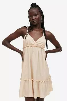 Платье из крепа с рюшами H&M