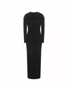 Платье из крепа Sabre Jacquemus, черный