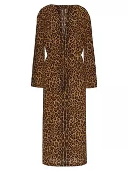 Платье из крепдешина Animalier Valentino, животный принт