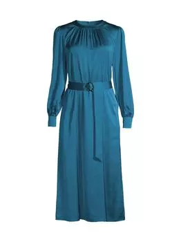 Платье из крепдешина с поясом Misook