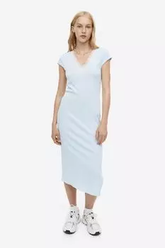 Платье из кружева в полоску и рубчик H&M
