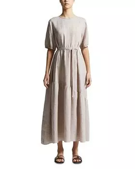 Платье из льна "Teardrop" Peserico, коричневый/бежевый