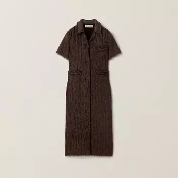 Платье из мохера Miu Miu, коричневый
