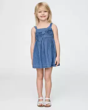 Платье из мягкого хлопка с подходящими подгузниками Gap, синий