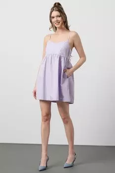 Платье из органического хлопка с кружевом Tommy Jeans, фиолетовый