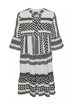 Платье из органического хлопка с разрезом для женщин VERO MODA, цвет Snow