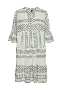 Платье из органического хлопка с разрезом для женщин VERO MODA, цвет Snow