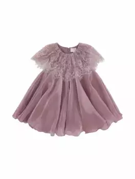 Платье из органзы со стразами Look Maison Ava, розовый