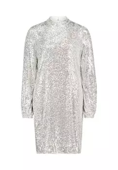 Платье из пайеток с воротником стойкой CARTOON, цвет Light Silvergrey