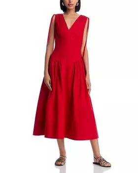 Платье из поплина Clayton Proenza Schouler White Label, красный