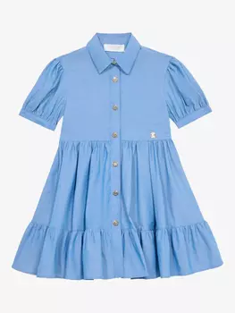 Платье из поплина Roberto Cavalli Junior, синий