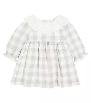 Платье из поплина в клетку baby Tartine Et Chocolat, серый