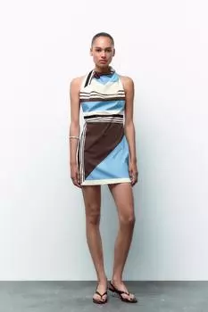 Платье из поплина ZARA, цвет only one