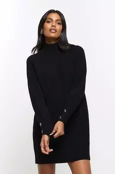 Платье из приятного трикотажа River Island, черный