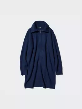 Платье из пряжи - суфле Uniqlo, синий