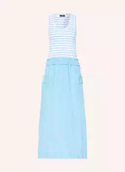 Платье из разных материалов Marc Cain, бирюзовый