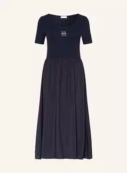 Платье из разных материалов Rich&Royal, синий