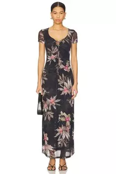 Платье из сетки Gabby Allsaints, adena black