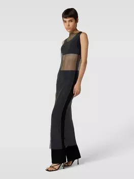 Платье из сетки на широких бретелях модель 'SOPHI' Vero Moda, черный