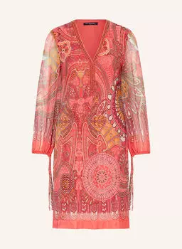 Платье из сетки с драгоценными камнями Ana Alcazar, мультиколор