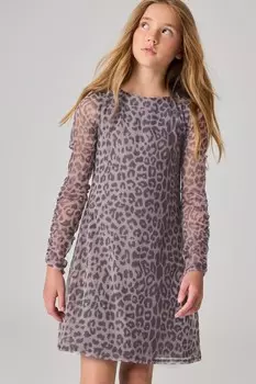 Платье из сетки с леопардовым принтом Smallsaints, мультиколор